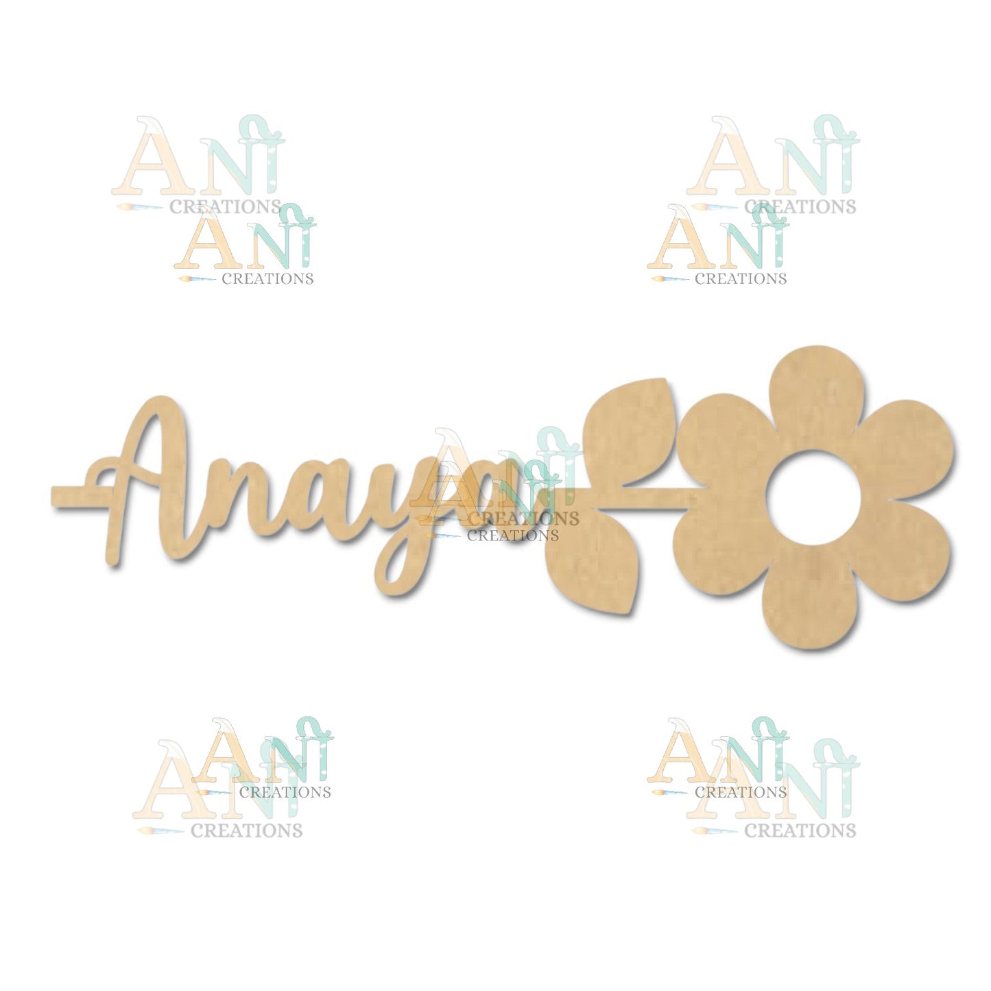 MDF Customized Flower Bookmark 04