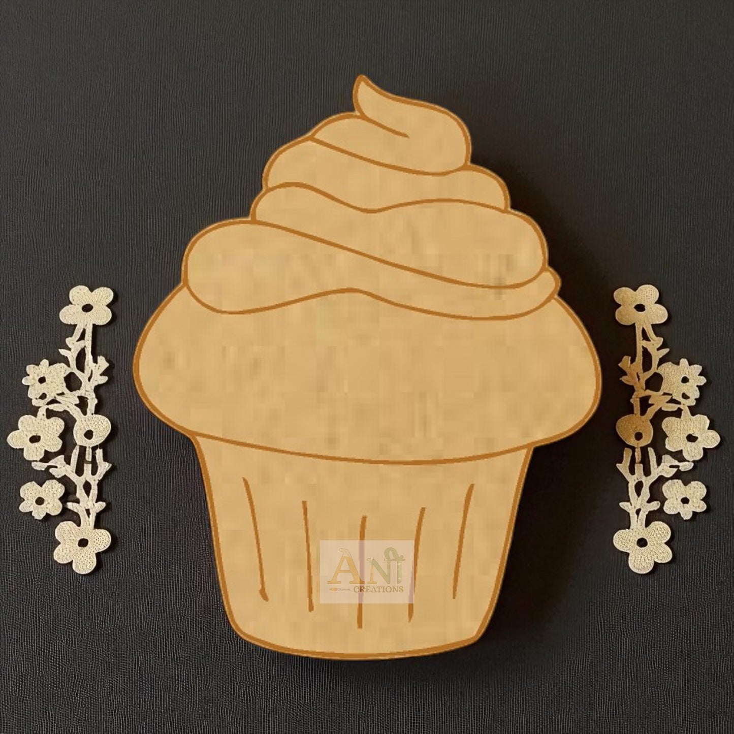 Cupcake  1 MDF Cutout