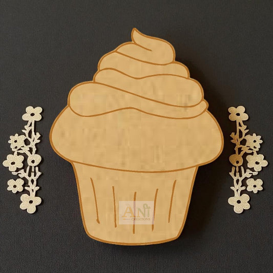 Cupcake  1 MDF Cutout