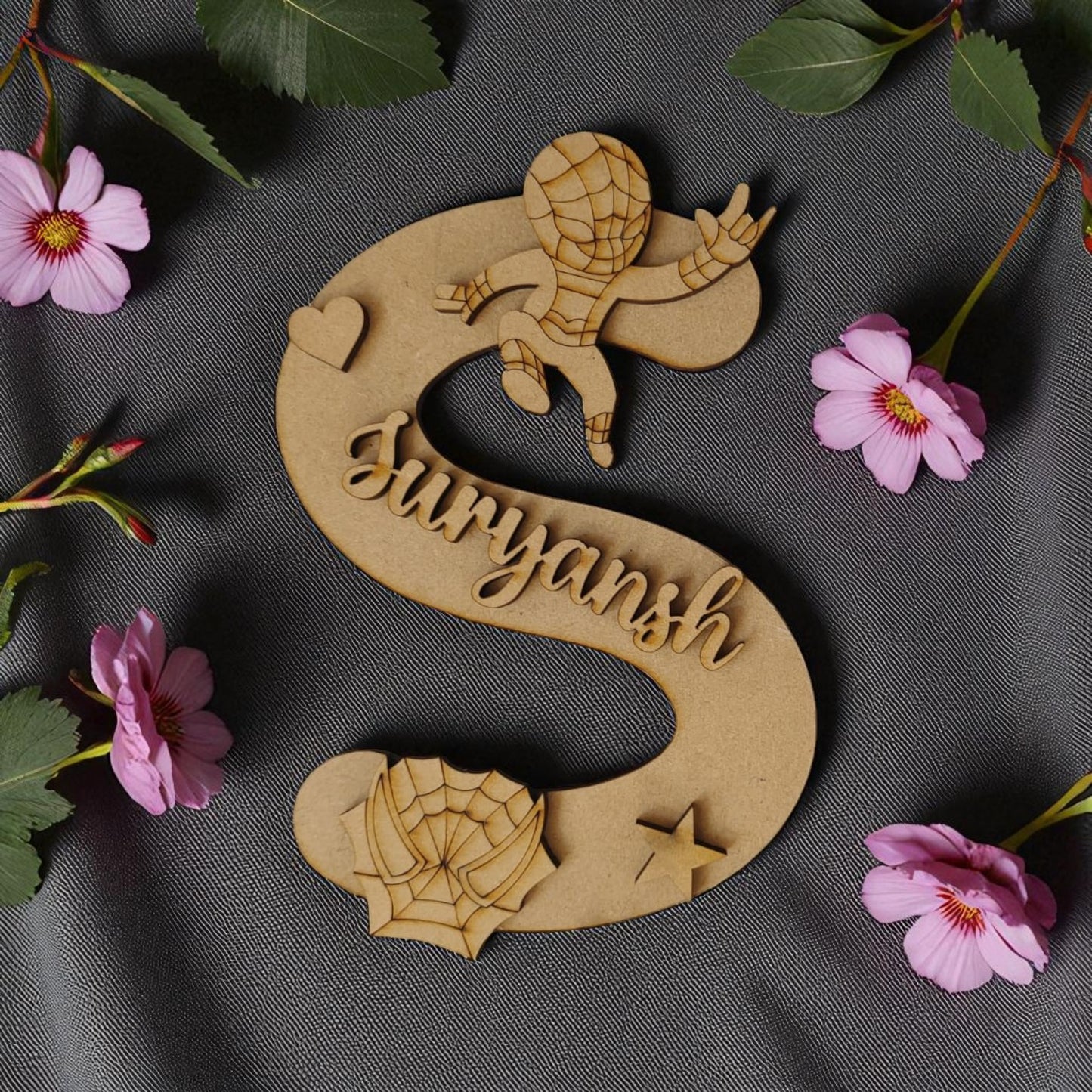 Intial with name Monogram MDF Design