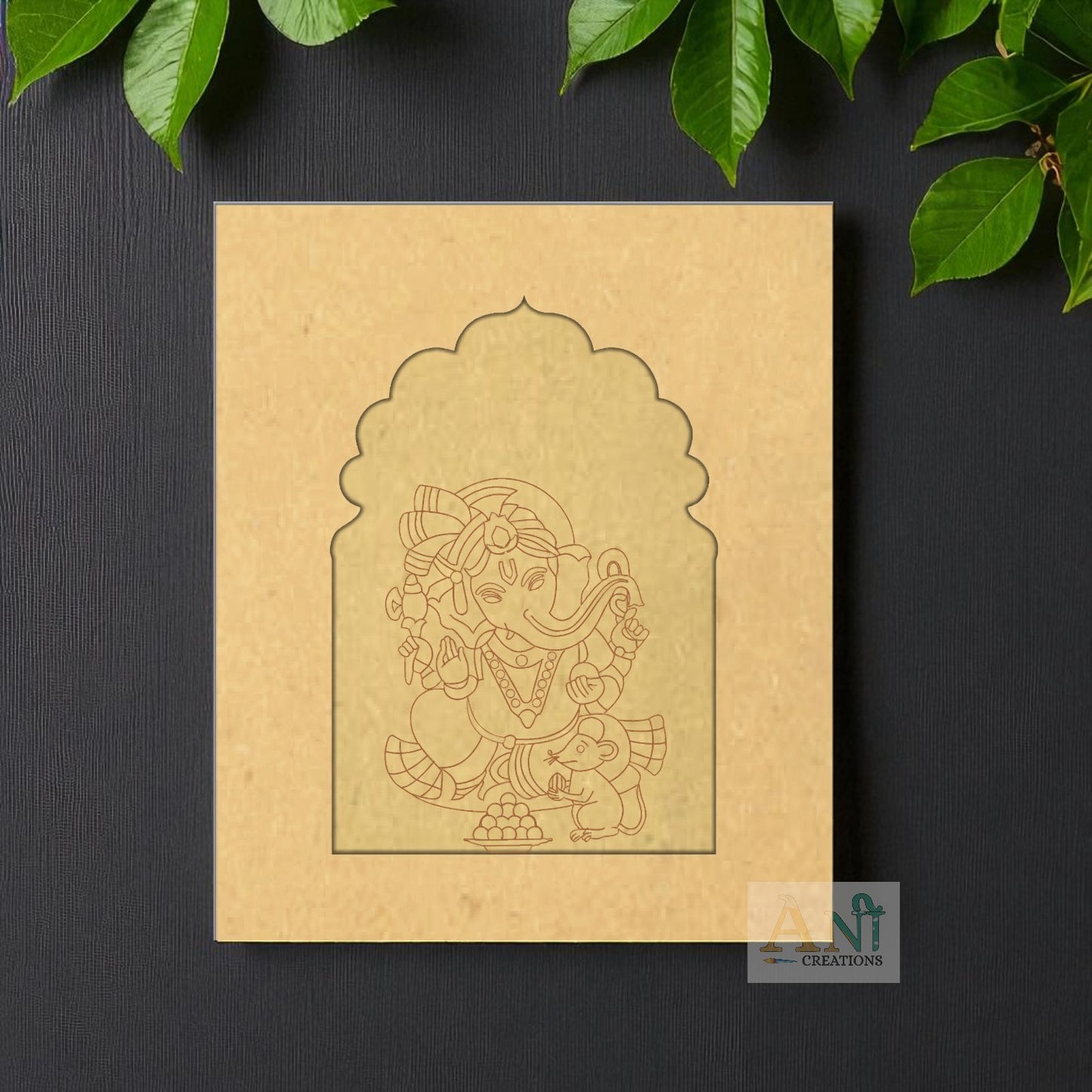 Jharokha premarked ganesha 2 MDF