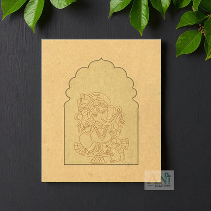 Jharokha premarked ganesha 2 MDF