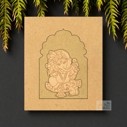 Jharokha with Ganesh ji 1 Mdf Cutout