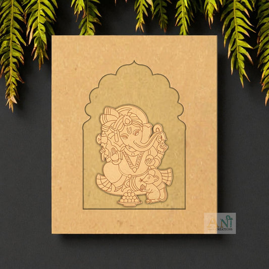 Jharokha with Ganesh ji 1 Mdf Cutout