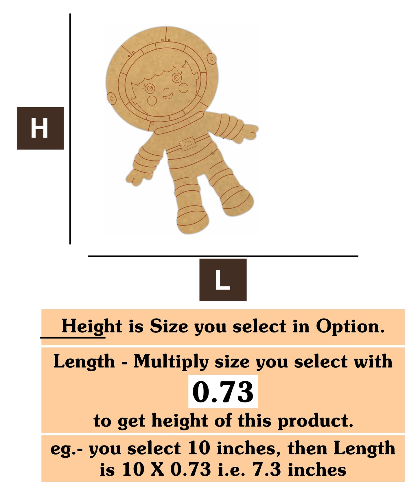 Astronaut 01 MDF Cutout