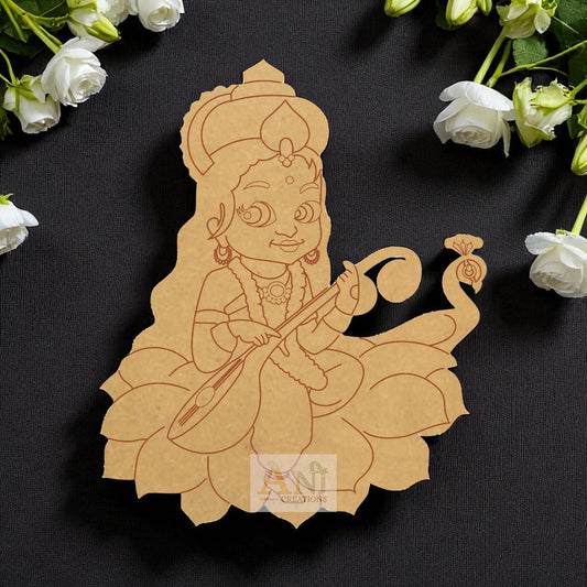 Saraswati maa MDF Cutout