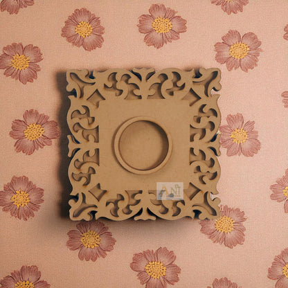 MDF Square  Designer 3 Layer MDF T-Light Holder