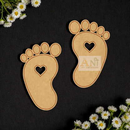 Baby Feet MDF Cutout