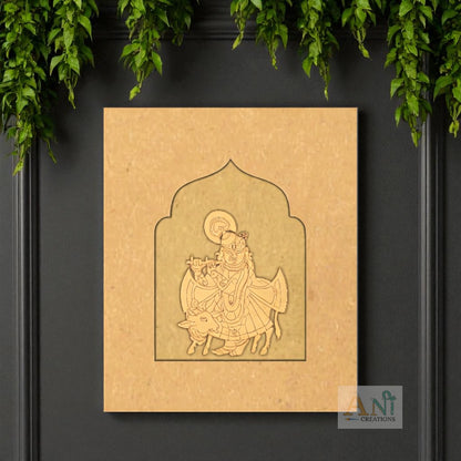 Jharokha with Shreenath ji 2 Mdf Cutout