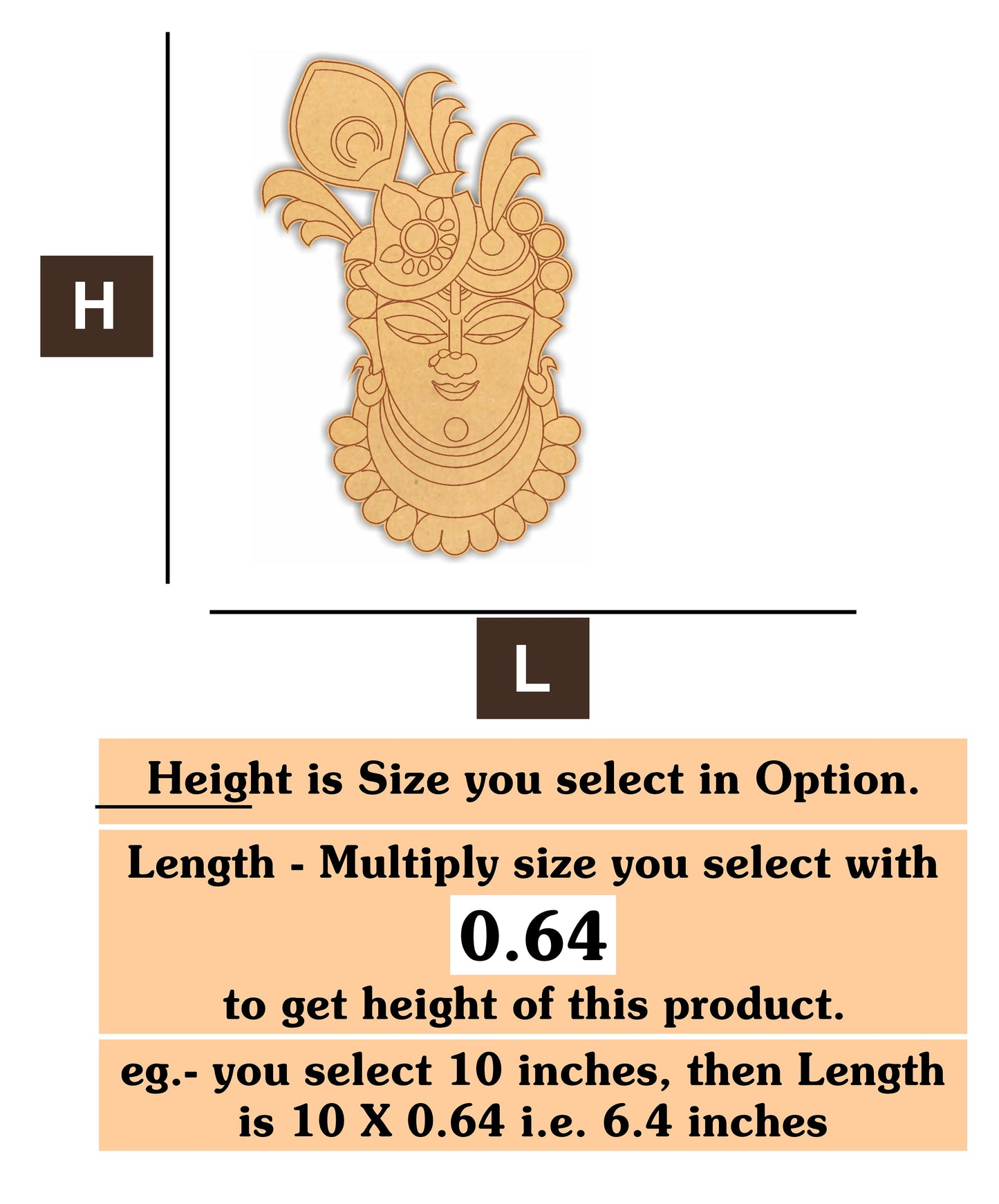 Shreenath ji 1 MDF Cutout