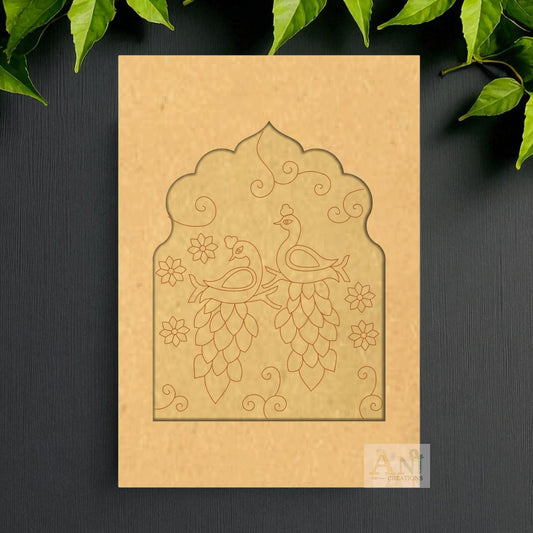 Jharokha premarked peacock 2 MDF