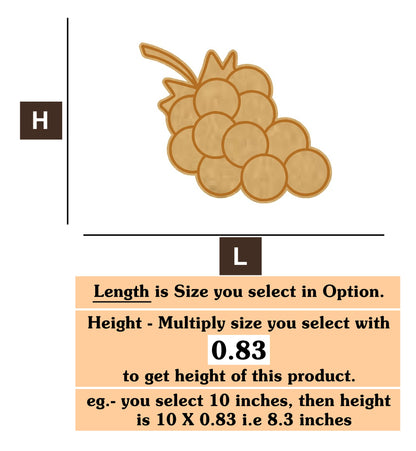 Grapes 3 MDF Cutout