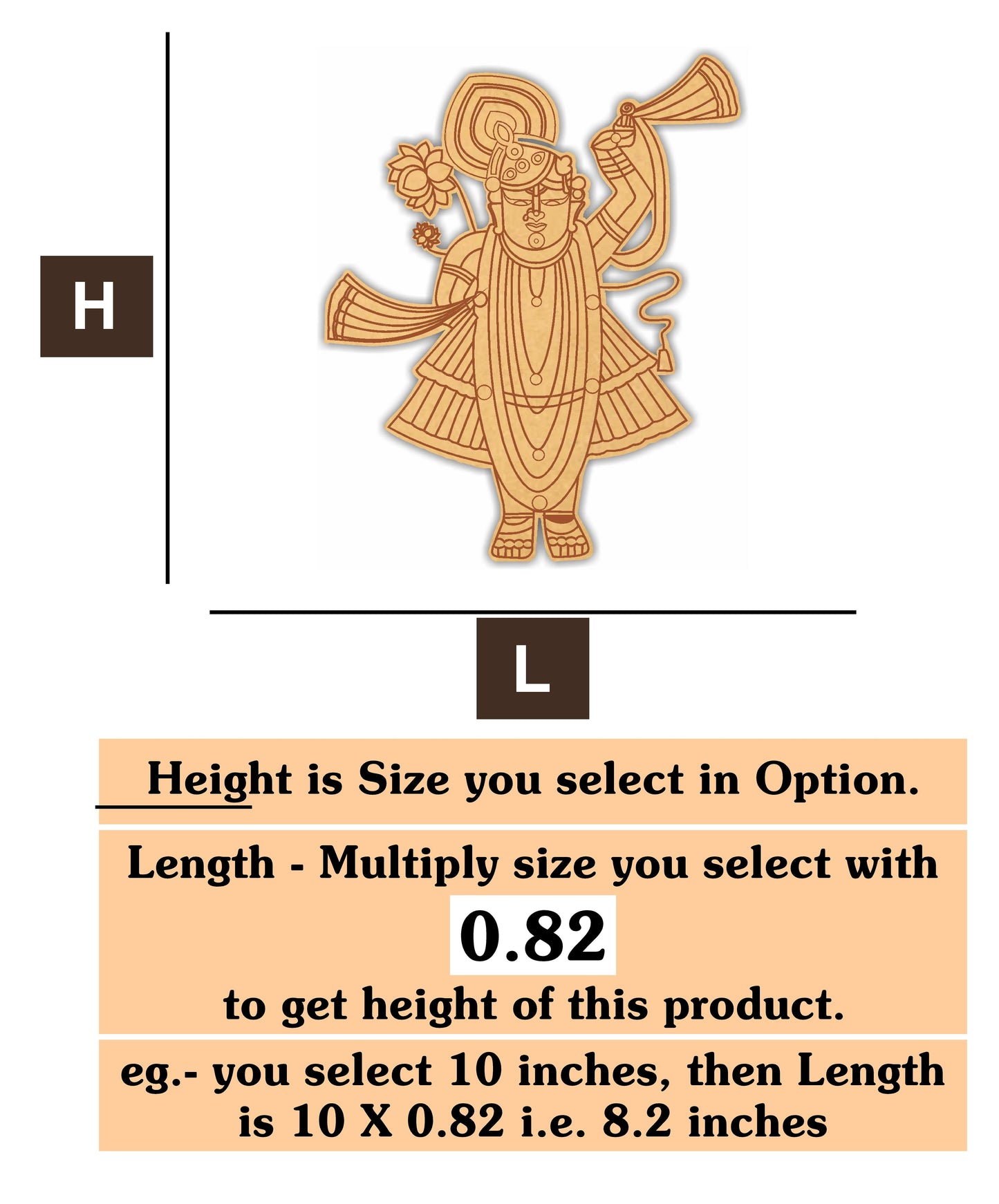 Shreenath ji 2 MDF Cutout