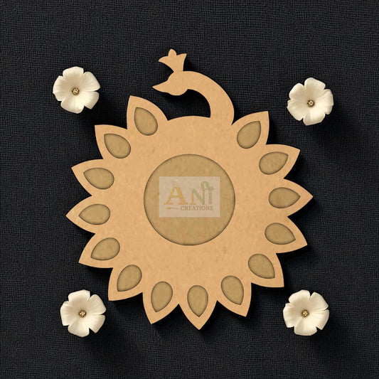 MDF Peacock 1 T-Light Holder