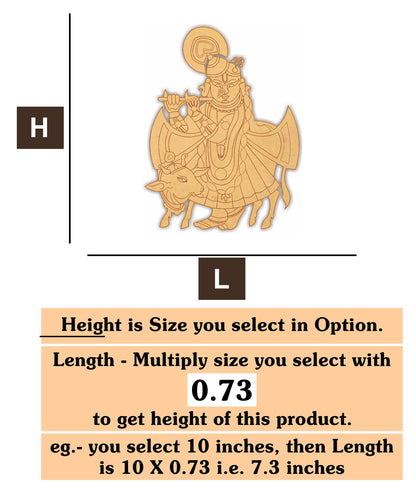 Shreenath ji 3 MDF Cutout