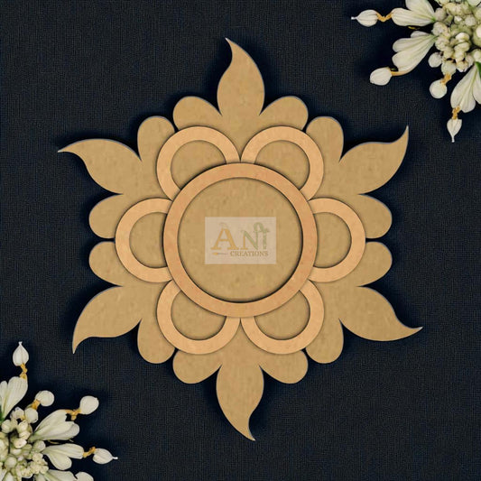 MDF 3 Layer Floral 3 T-Light Holder