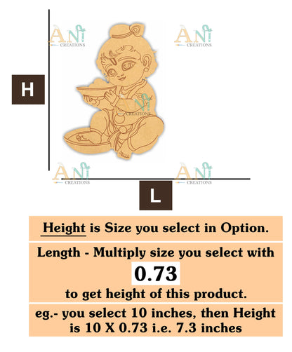 Bal krishna MDF Cutout