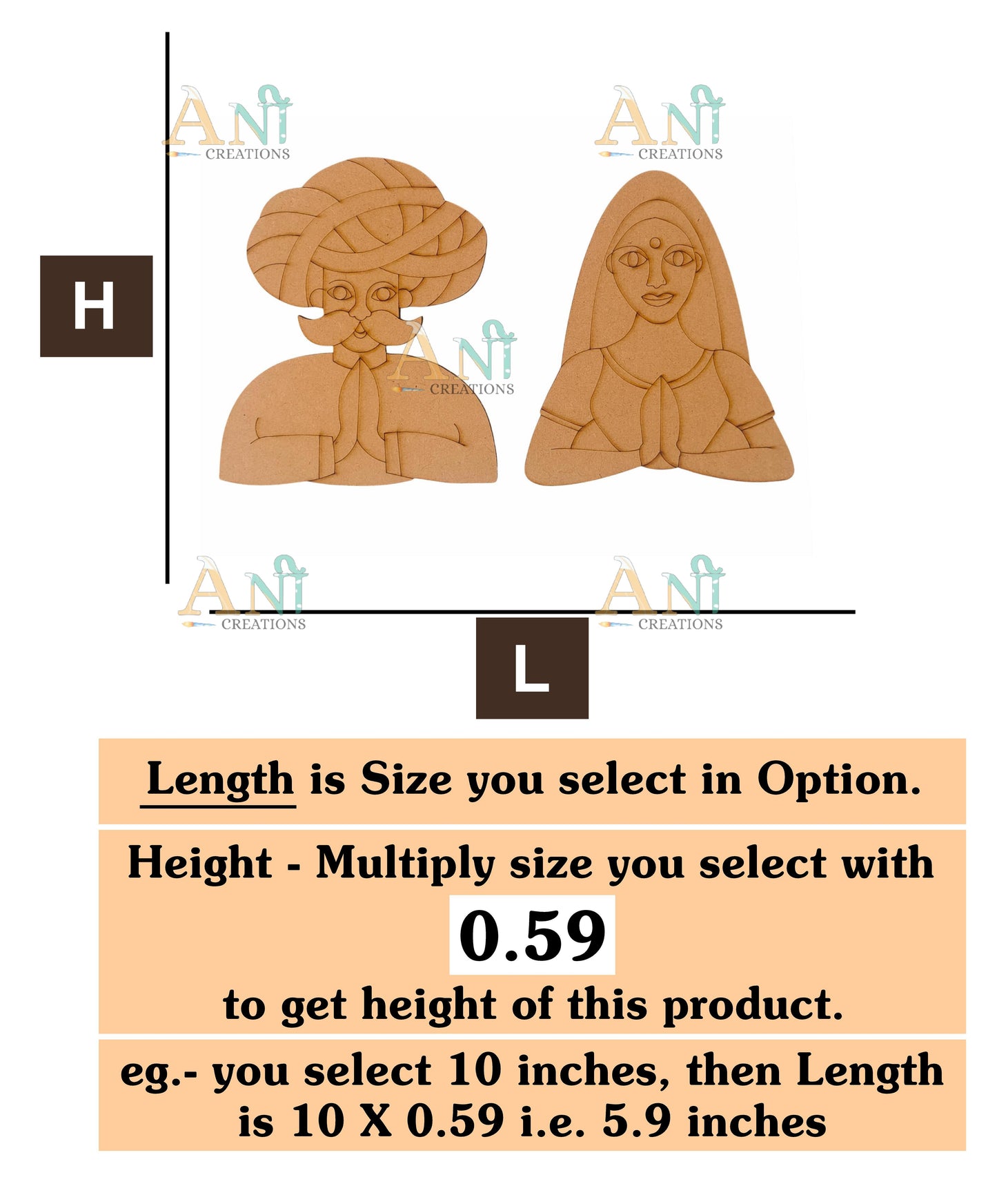 Padharo saa couple MDF Cutout