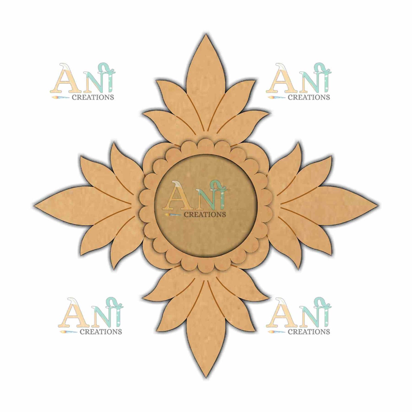 MDF Floral 1 T-Light  Holder