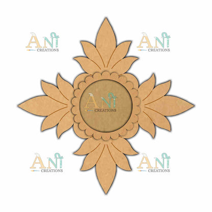 MDF Floral 1 T-Light  Holder