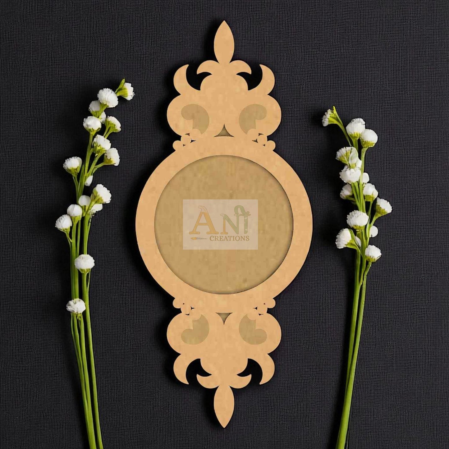 MDF Motif Floral T-Light Holder