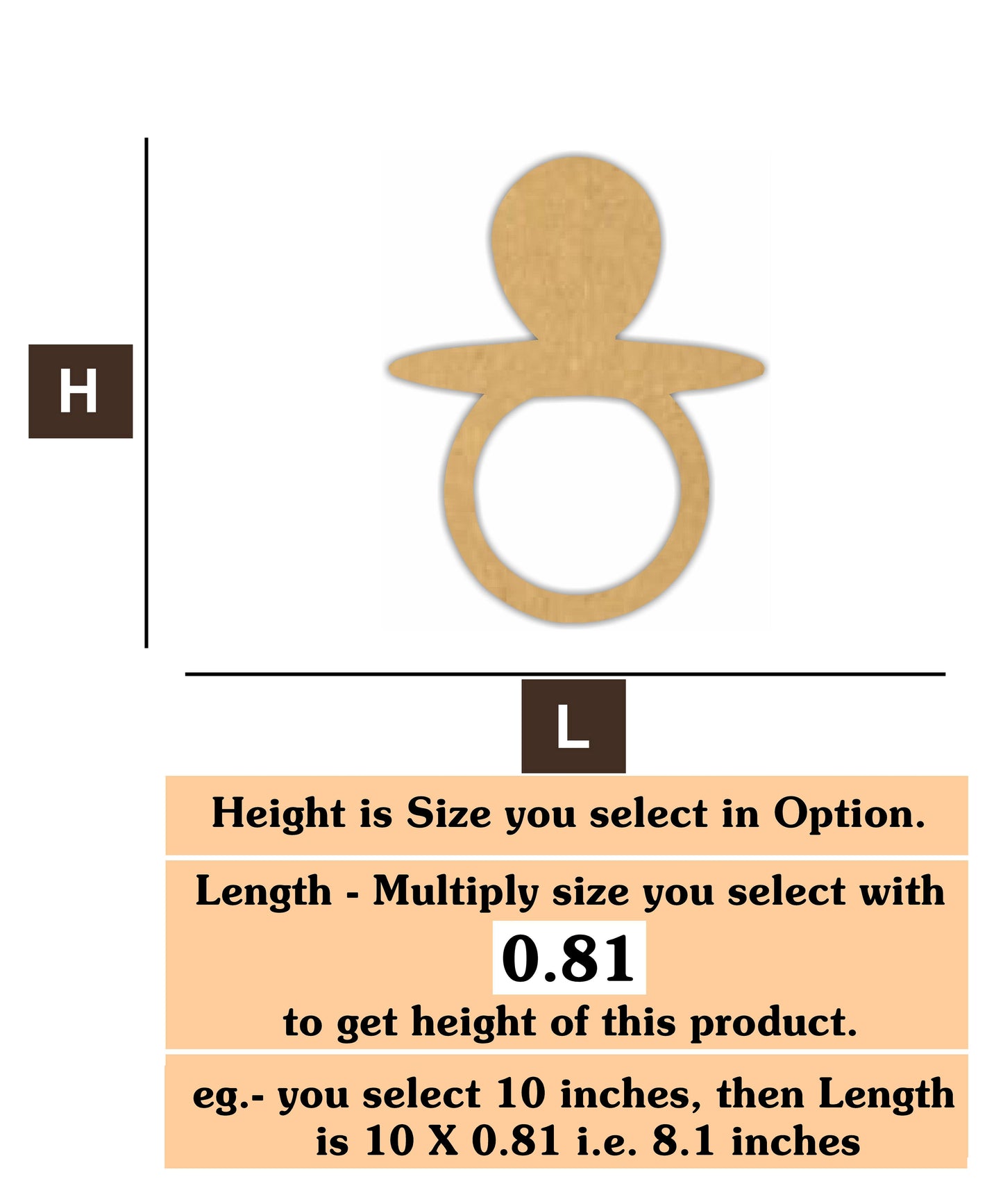 Baby Teether 2  MDF Cutout