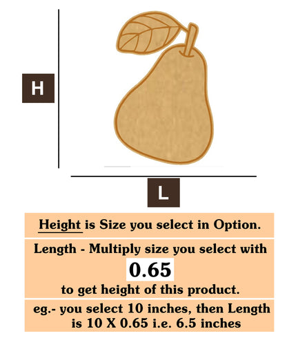 Pear 5 MDF Cutout
