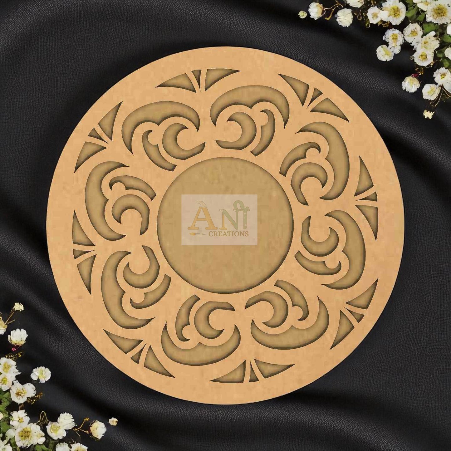 MDF cutwork T Light holder double layer