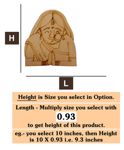 Padharo saa woman 2 MDF Cutout