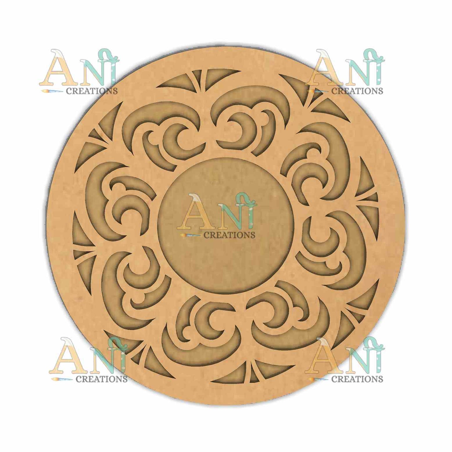 MDF cutwork T Light holder double layer