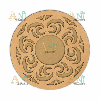 MDF cutwork T Light holder double layer