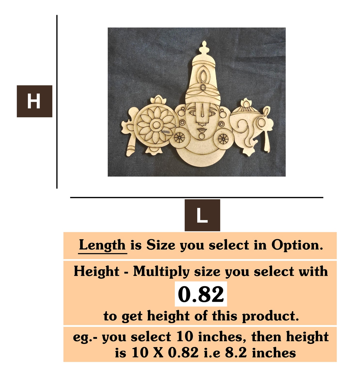 Tirupati Balaji 1 MDF Cutout