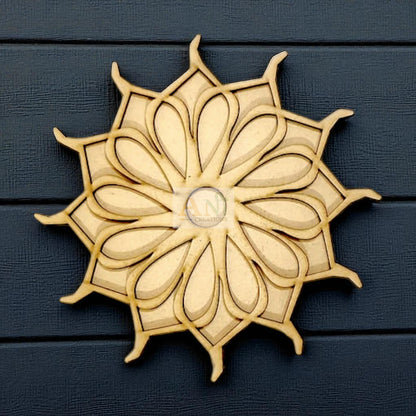 MDF Double Layer Rangoli Base 12
