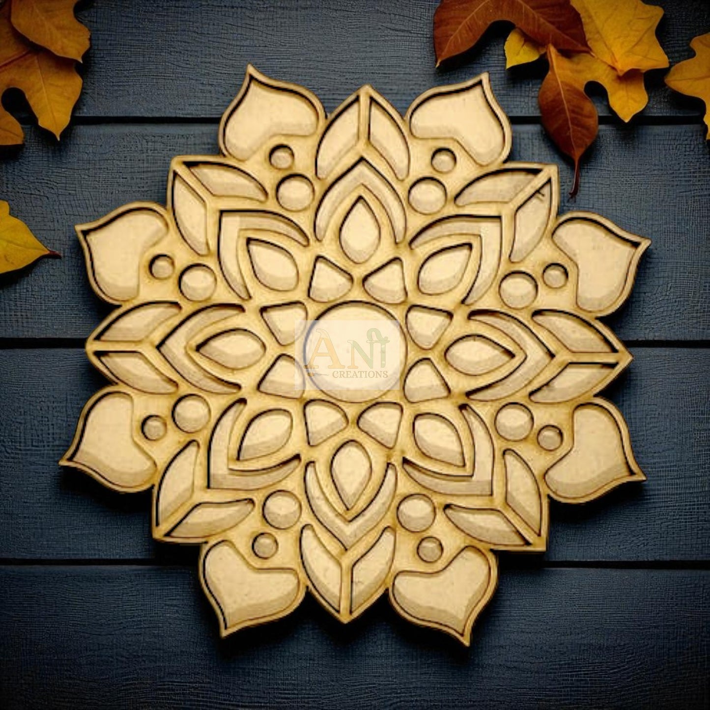 MDF Double Layer Rangoli Base 13