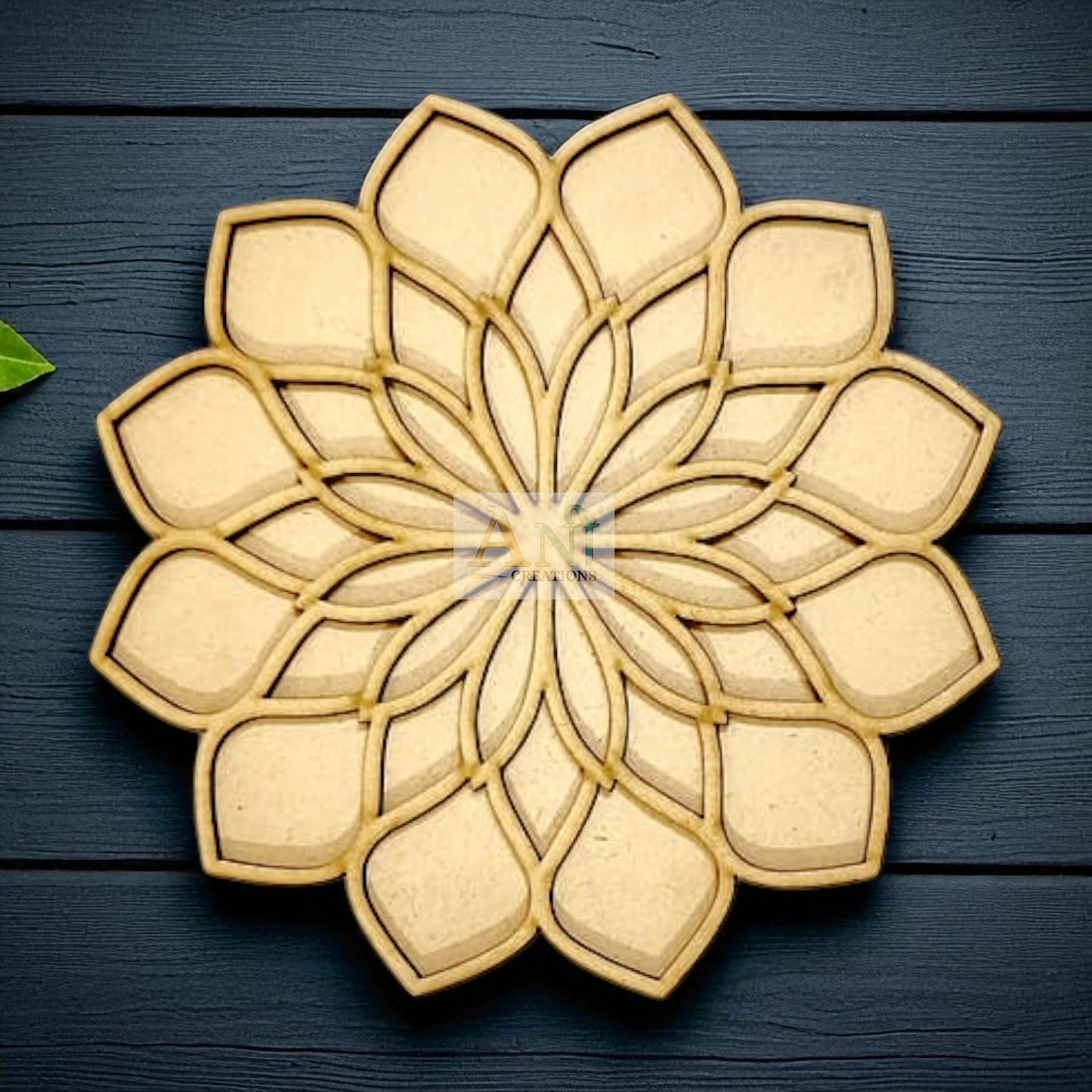 MDF Double Layer Rangoli Base 14