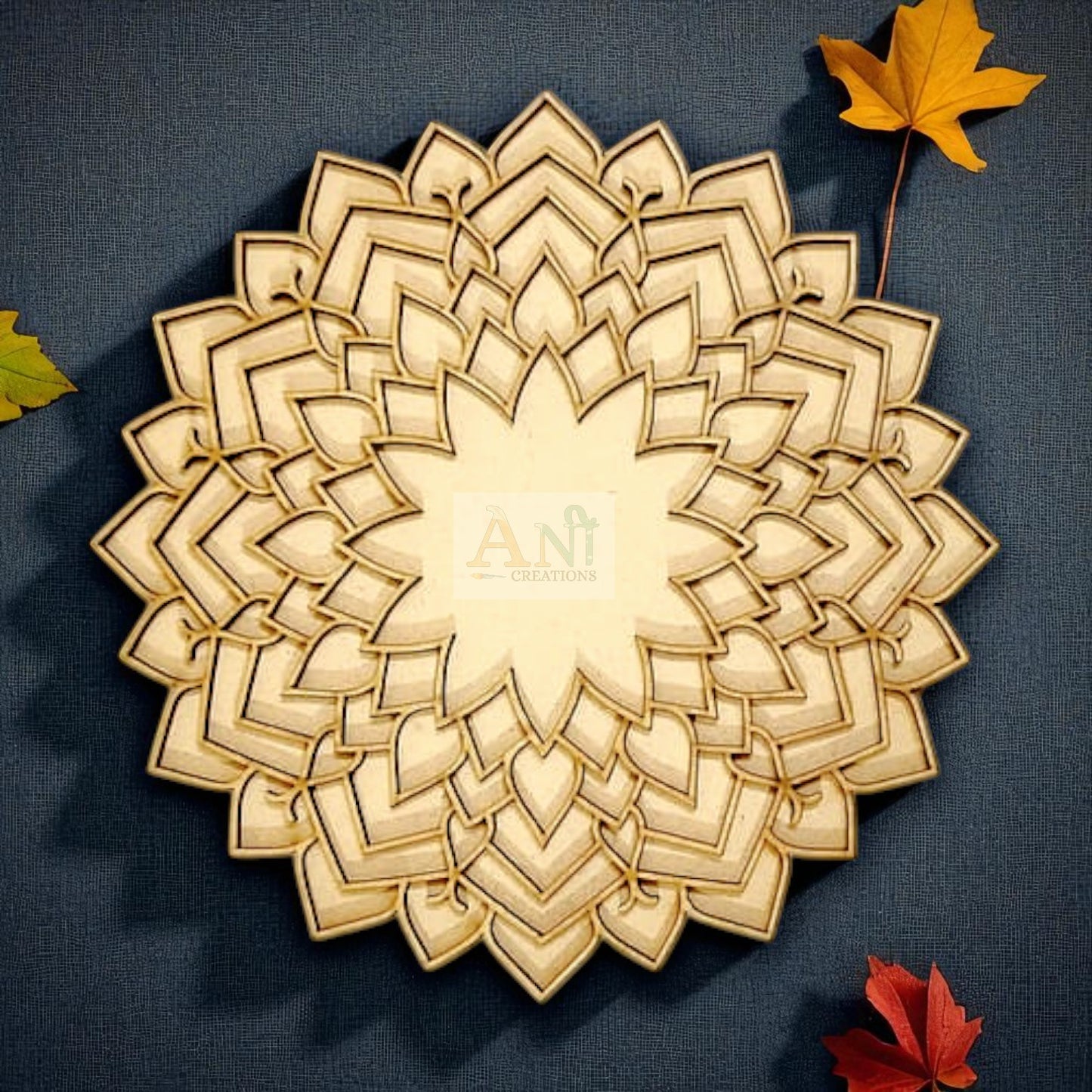 MDF Double Layer Rangoli Base 16