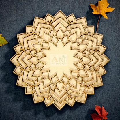 MDF Double Layer Rangoli Base 16