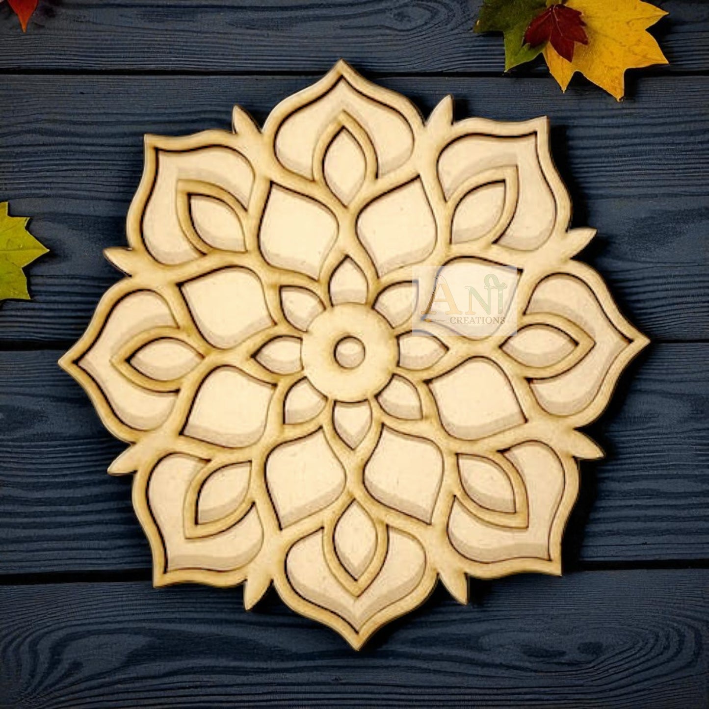 MDF Double Layer Rangoli Base 18