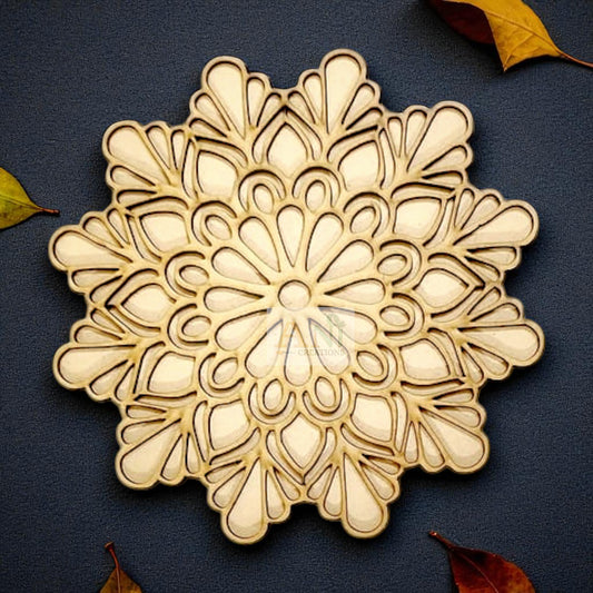 MDF Double Layer Rangoli Base 19