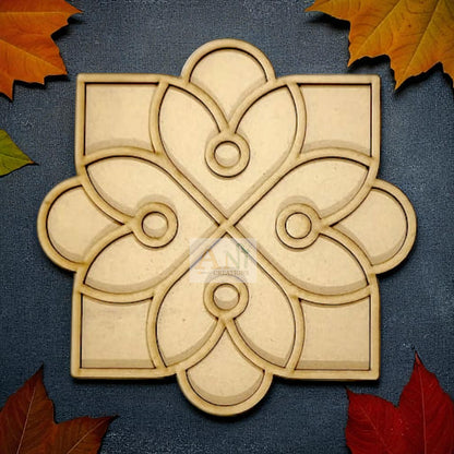 MDF Double Layer Rangoli Base 20