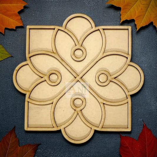 MDF Double Layer Rangoli Base 20