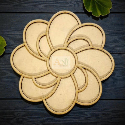 MDF Double Layer Rangoli Base 21