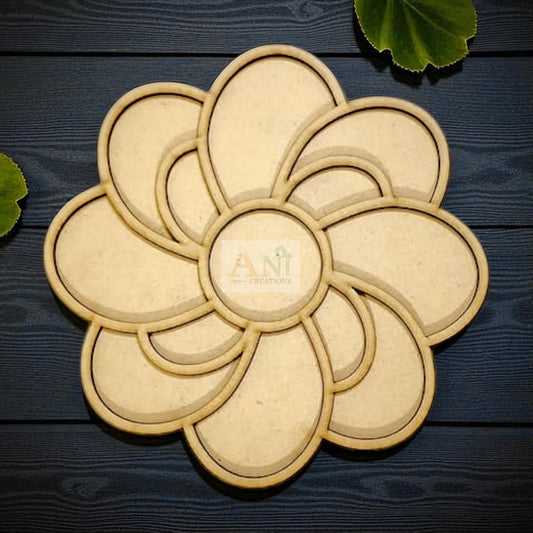 MDF Double Layer Rangoli Base 21