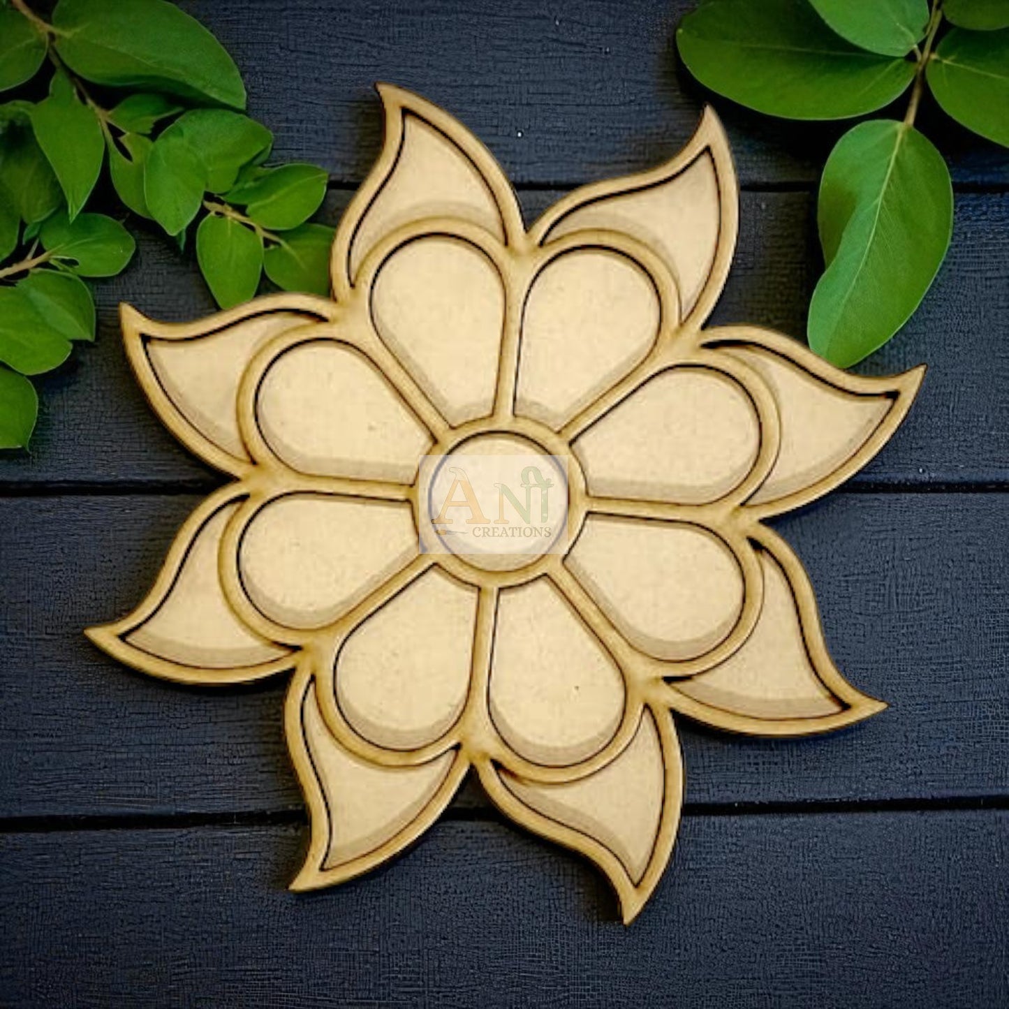 MDF Double Layer Rangoli Base 22