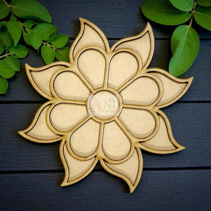 MDF Double Layer Rangoli Base 22