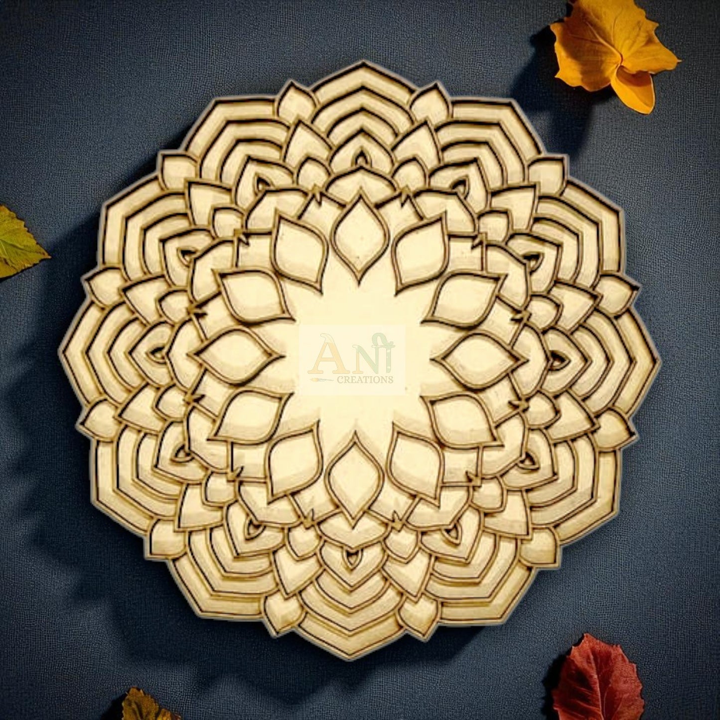 MDF Double Layer Rangoli Base 23