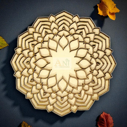 MDF Double Layer Rangoli Base 23