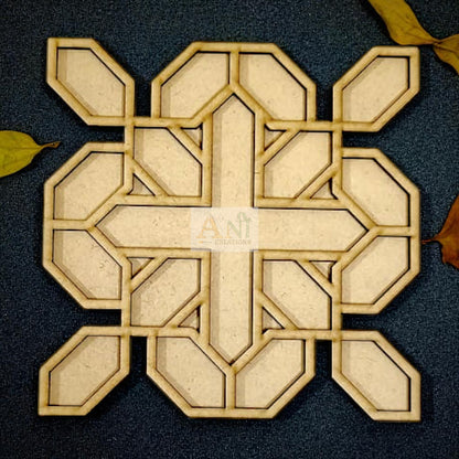 MDF Double Layer Rangoli Base 28