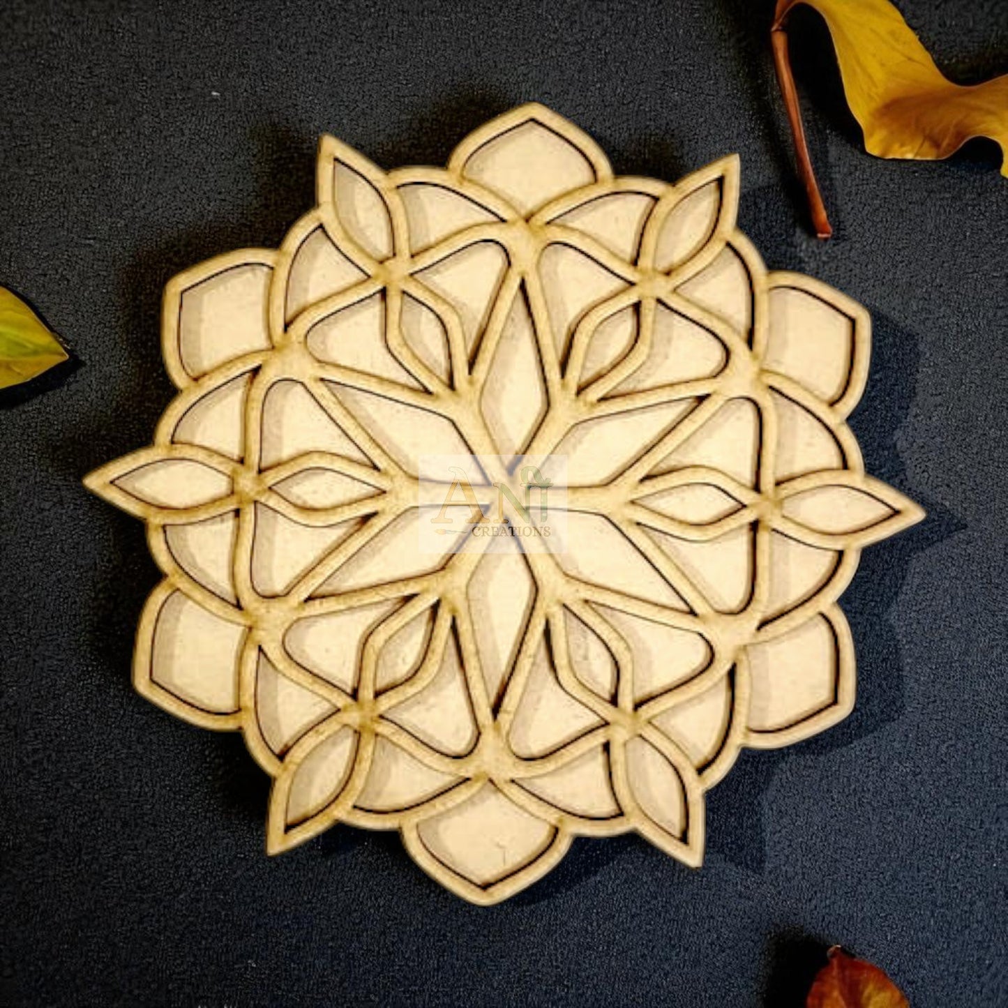 MDF Double Layer Rangoli Base 30