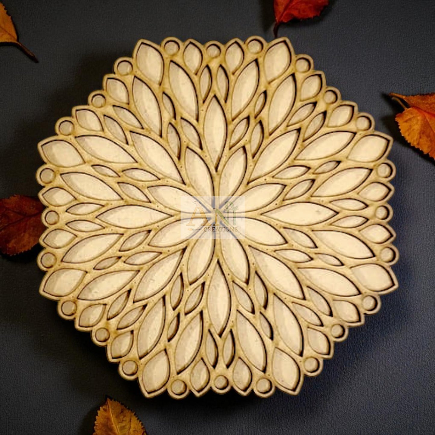 MDF Double Layer Rangoli Base 32